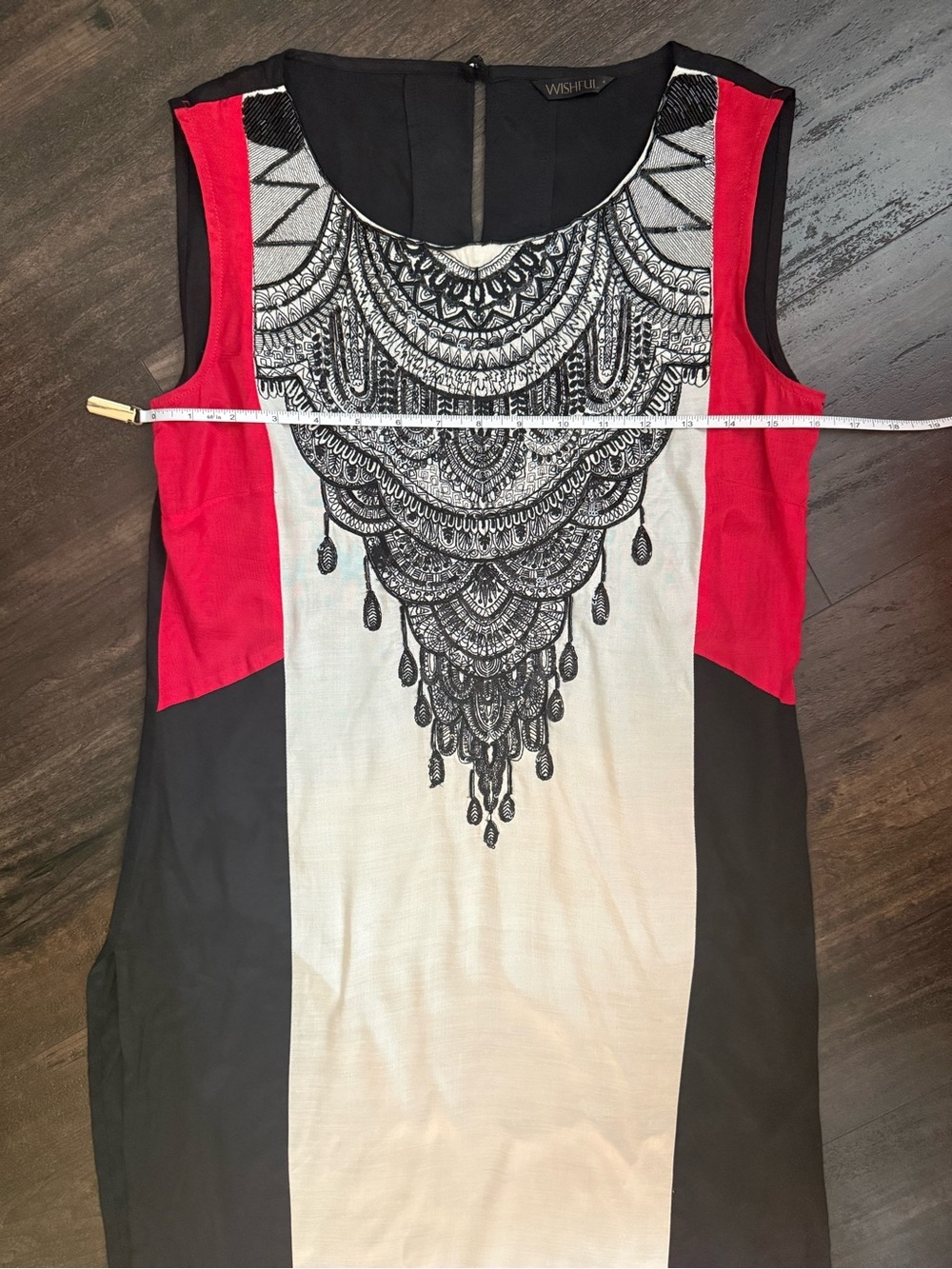 W for Woman Beaded Tunic Dress High Slit Boho Resort Cover Up 8 ⭐ - Picture 8 of 11